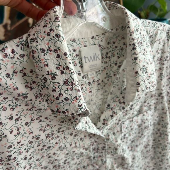 Twik by Simons White Floral Blouse M - Picture 16 of 16